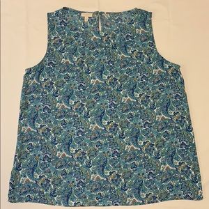 Talbots Sleeveless Paisley Blouse
